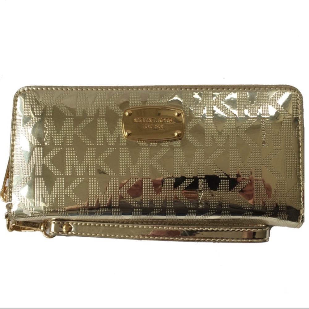 Michael Kors Mirror Metallic Gold Wallet